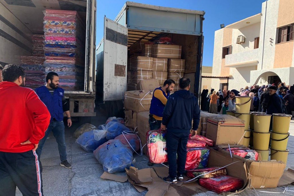الدولية للهجرة: 300 عائلة نازحة تم تسليمهم بعض المستلزمات الشخصية بطرابلس